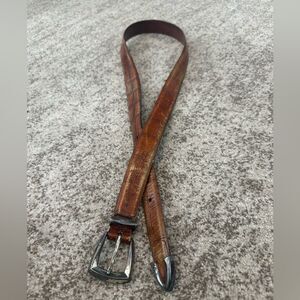 Trafalgar Men’s Mock Alligator Embossed Italian Leather Belt 40